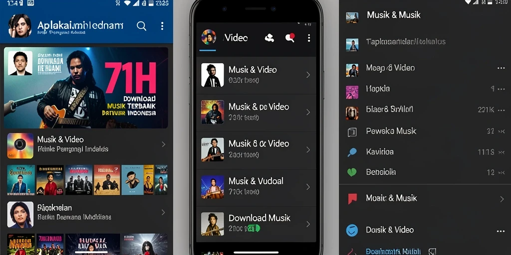 Tampilan antarmuka aplikasi 71H untuk Download Musik yang user-friendly.