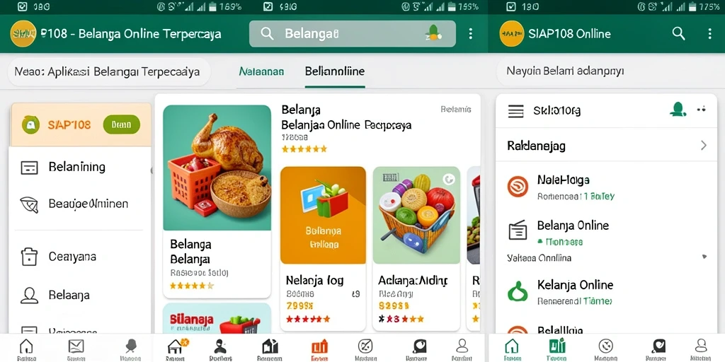 Antarmuka aplikasi SIAP108 yang memudahkan belanja online.
