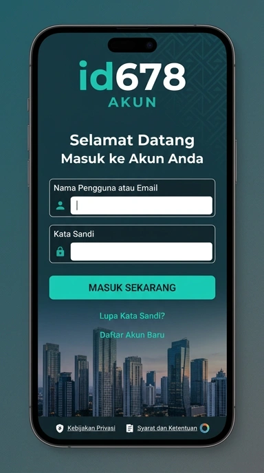 Tampilan halaman login id678