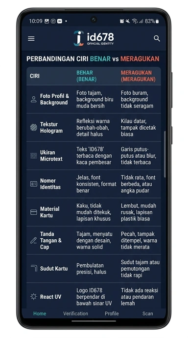 Tampilan kanal resmi id678